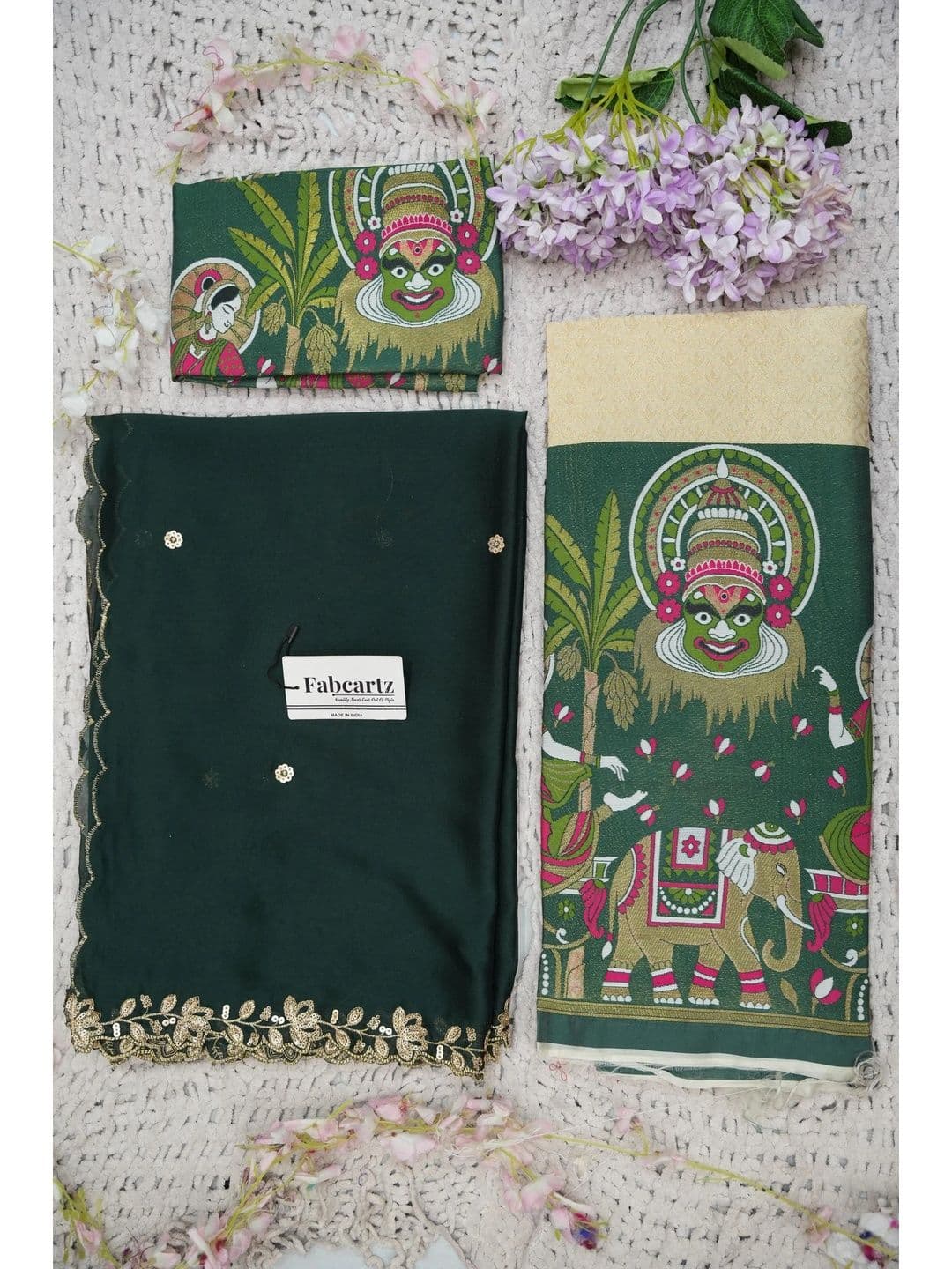Fabcartz Sequinned Unstitched Lehenga & Blouse With Dupatta thumbnail 6
