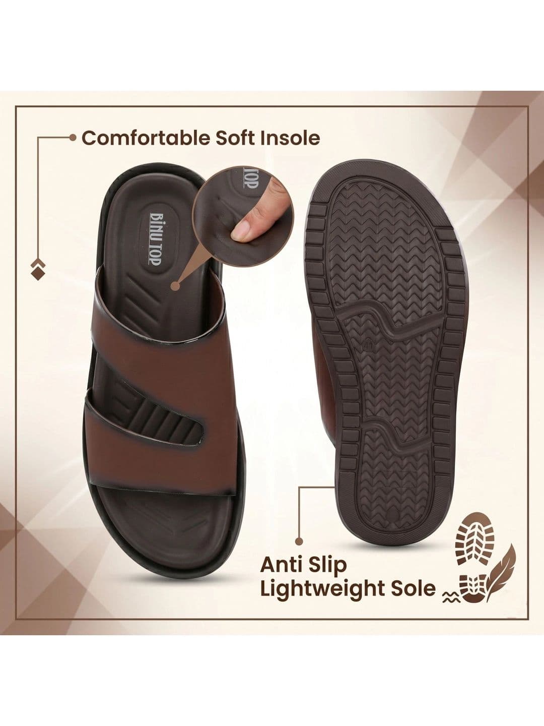 BINUTOP Men Comfort Sandals thumbnail 2