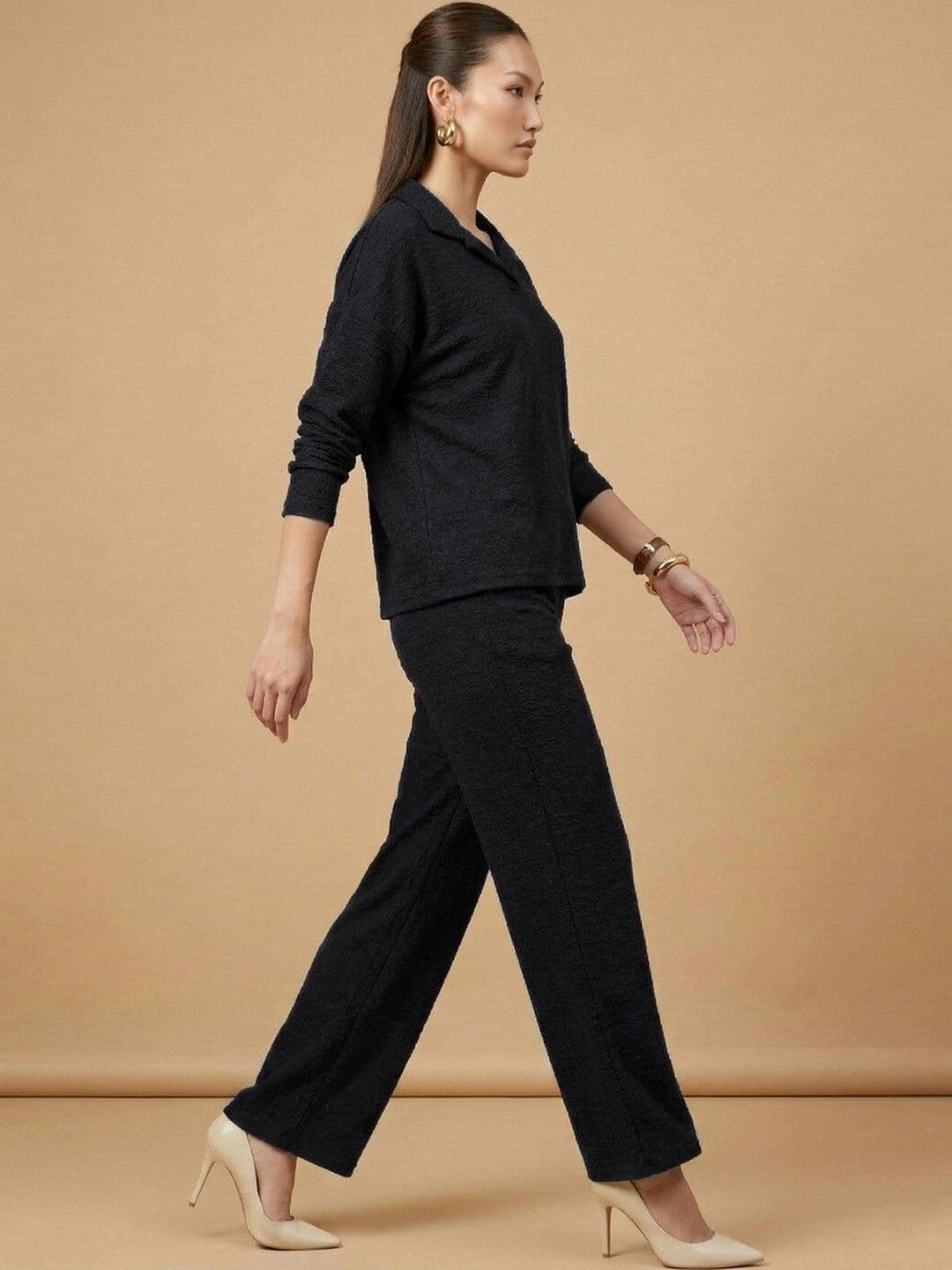 Chemistry Knitted Solid Top with Trousers thumbnail 2