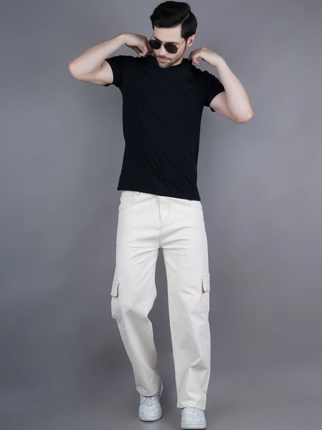 R.Code by The Roadster Life Co. Men Classic Relaxed Fit Mid-Rise Stretchable Jeans thumbnail 4