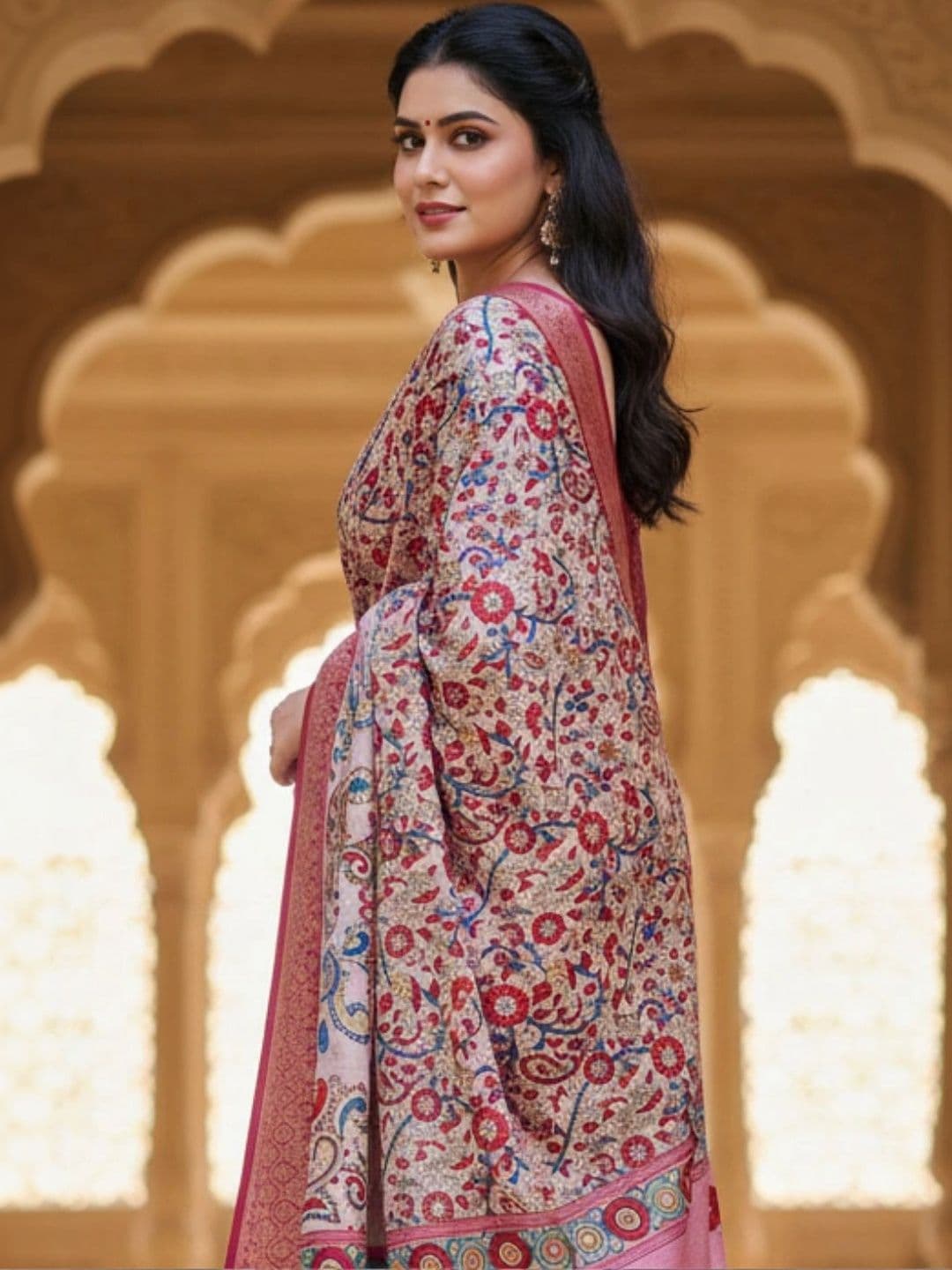 Mitera Paisley Silk Blend Designer Saree thumbnail 4