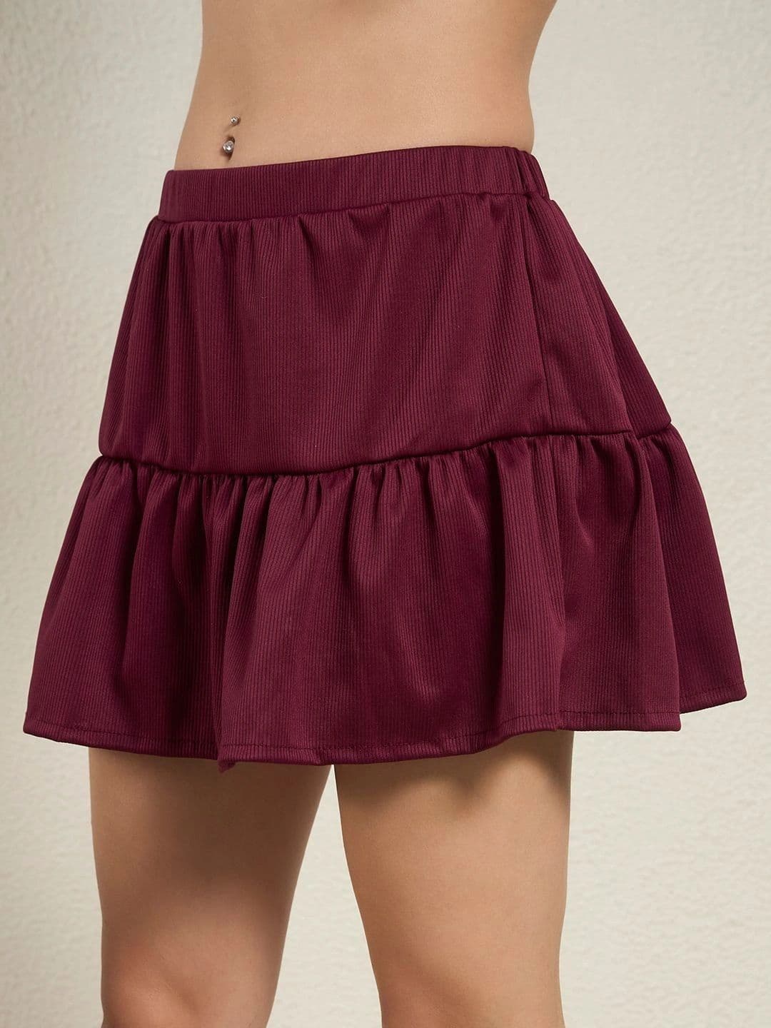 VAARARO Women Frills Bows and Ruffles Mini Flared Skirt thumbnail 5