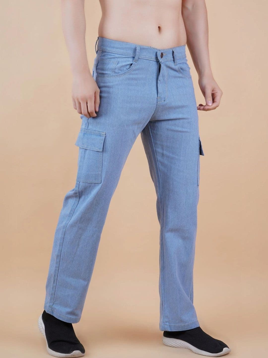 HERE&NOW Men Classic Regular Fit Mid-Rise Coated Stretchable Jeans - view 1