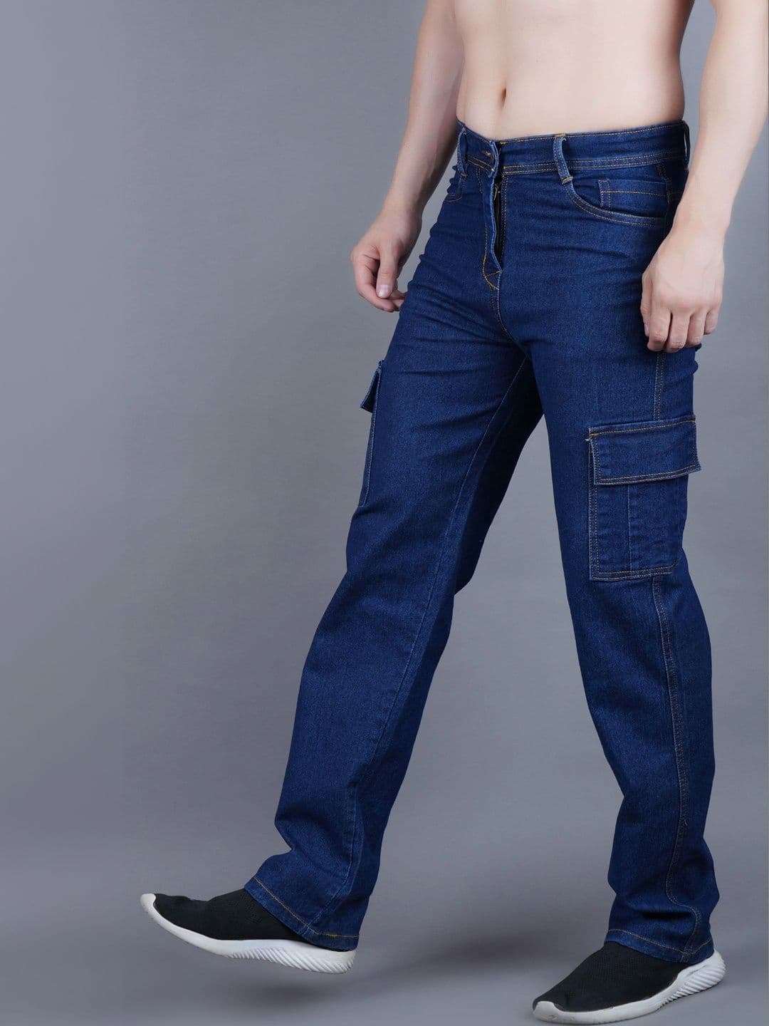 R.Code by The Roadster Life Co. Men Classic Regular Fit Mid-Rise Stretchable Jeans - view 1