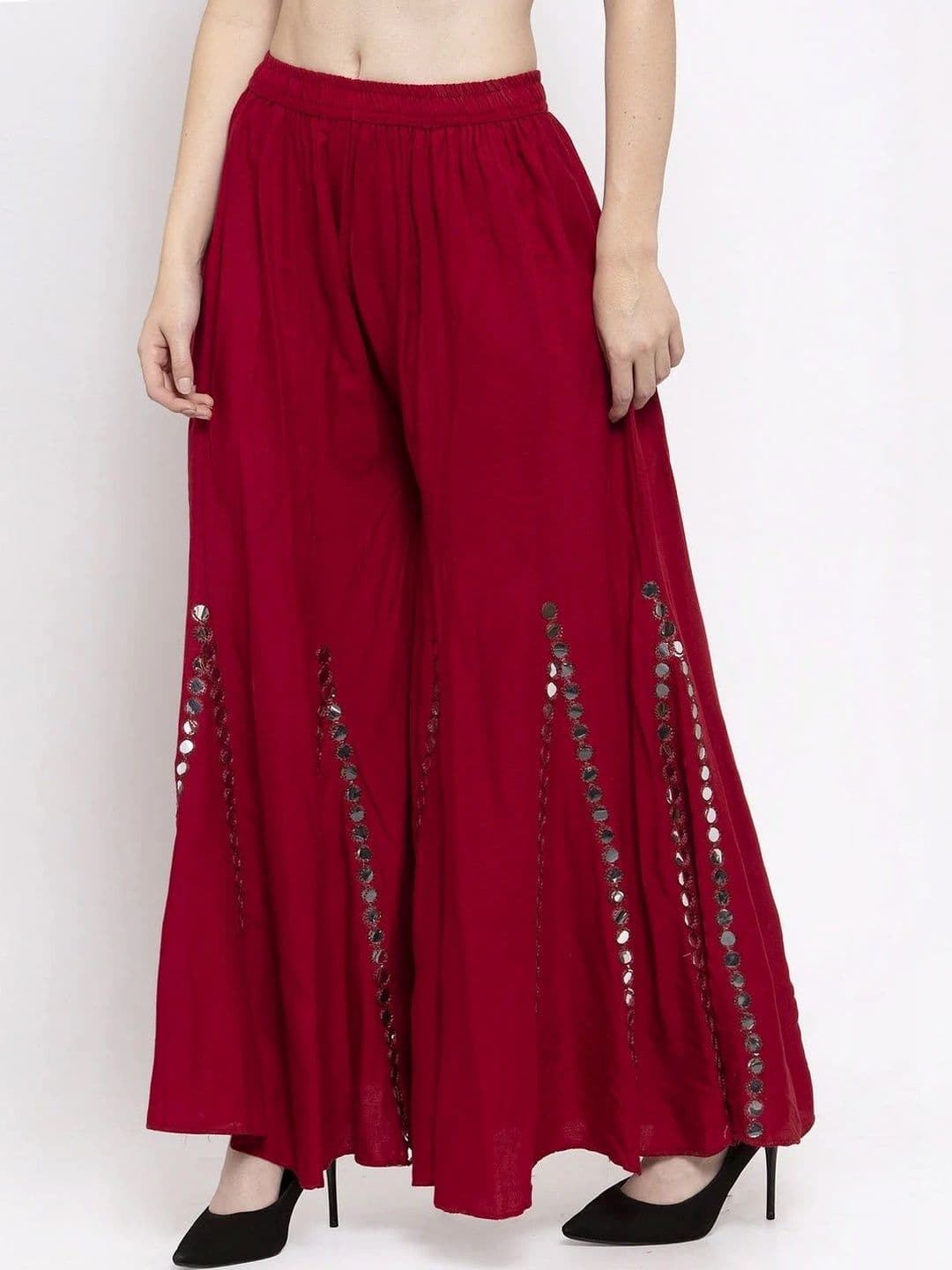 Meyara Women Embellished Knitted Ethnic Palazzos thumbnail 5