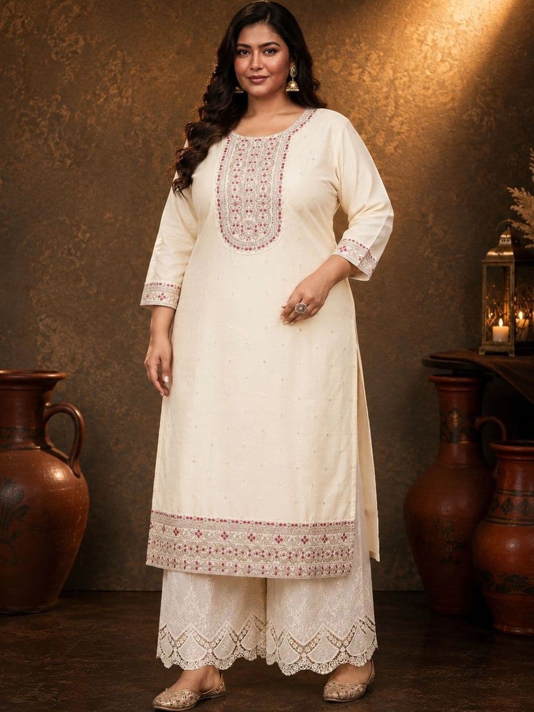 FULL BLOOM Women Embroidered Thread Work Kurta thumbnail 6