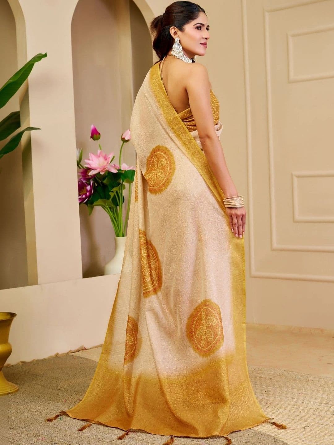 Mitera Tissue Designer Saree thumbnail 4