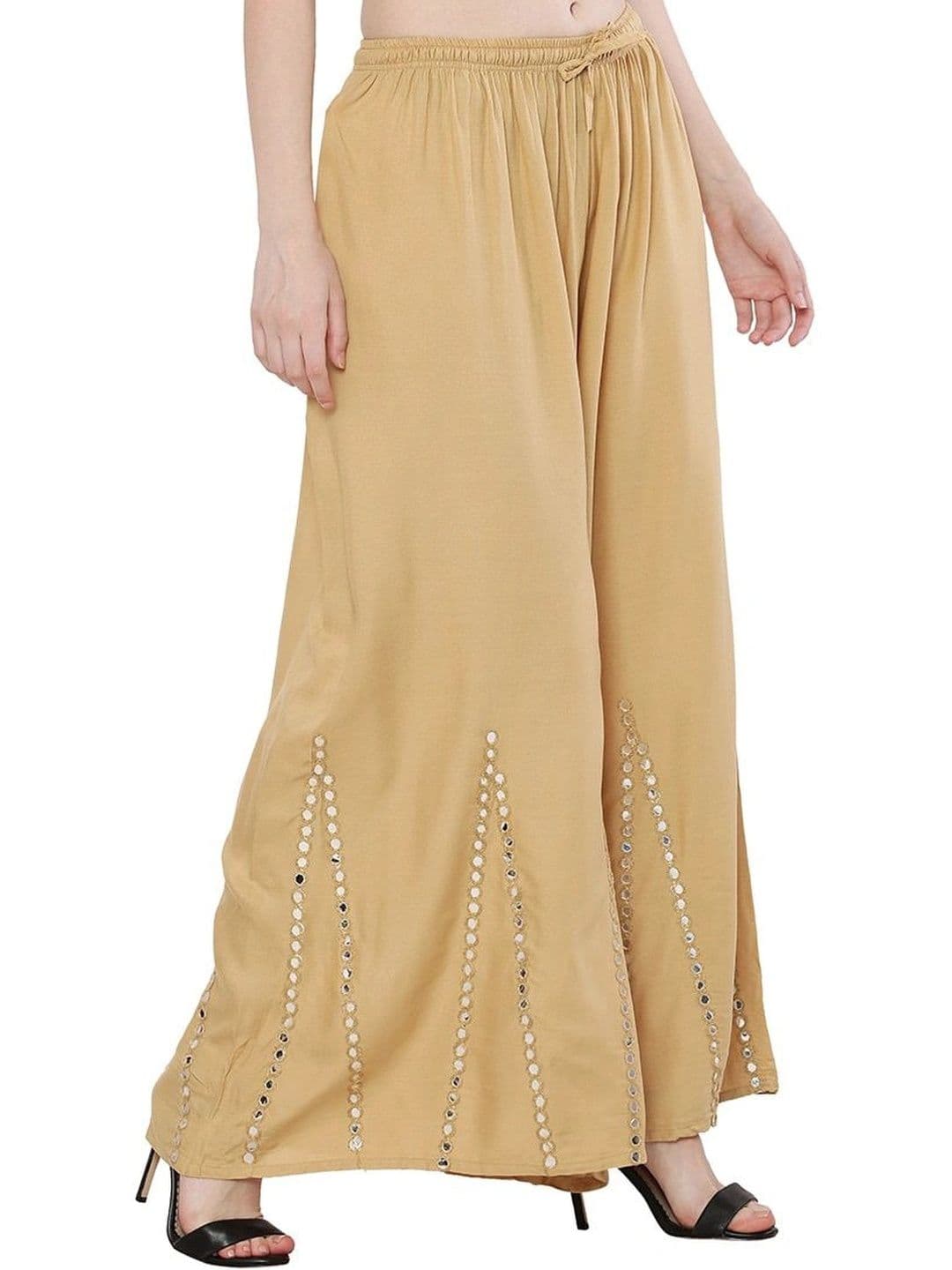 Meyara Women Embellished Knitted Ethnic Palazzos thumbnail 3
