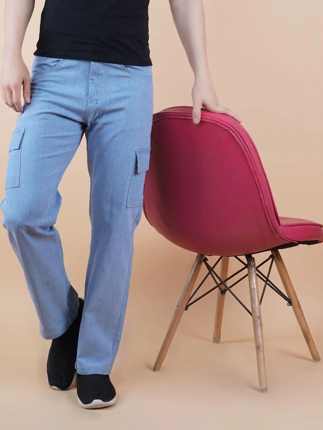 R.Code by The Roadster Life Co. Men Classic Regular Fit Mid-Rise Coated Stretchable Jeans - view 1
