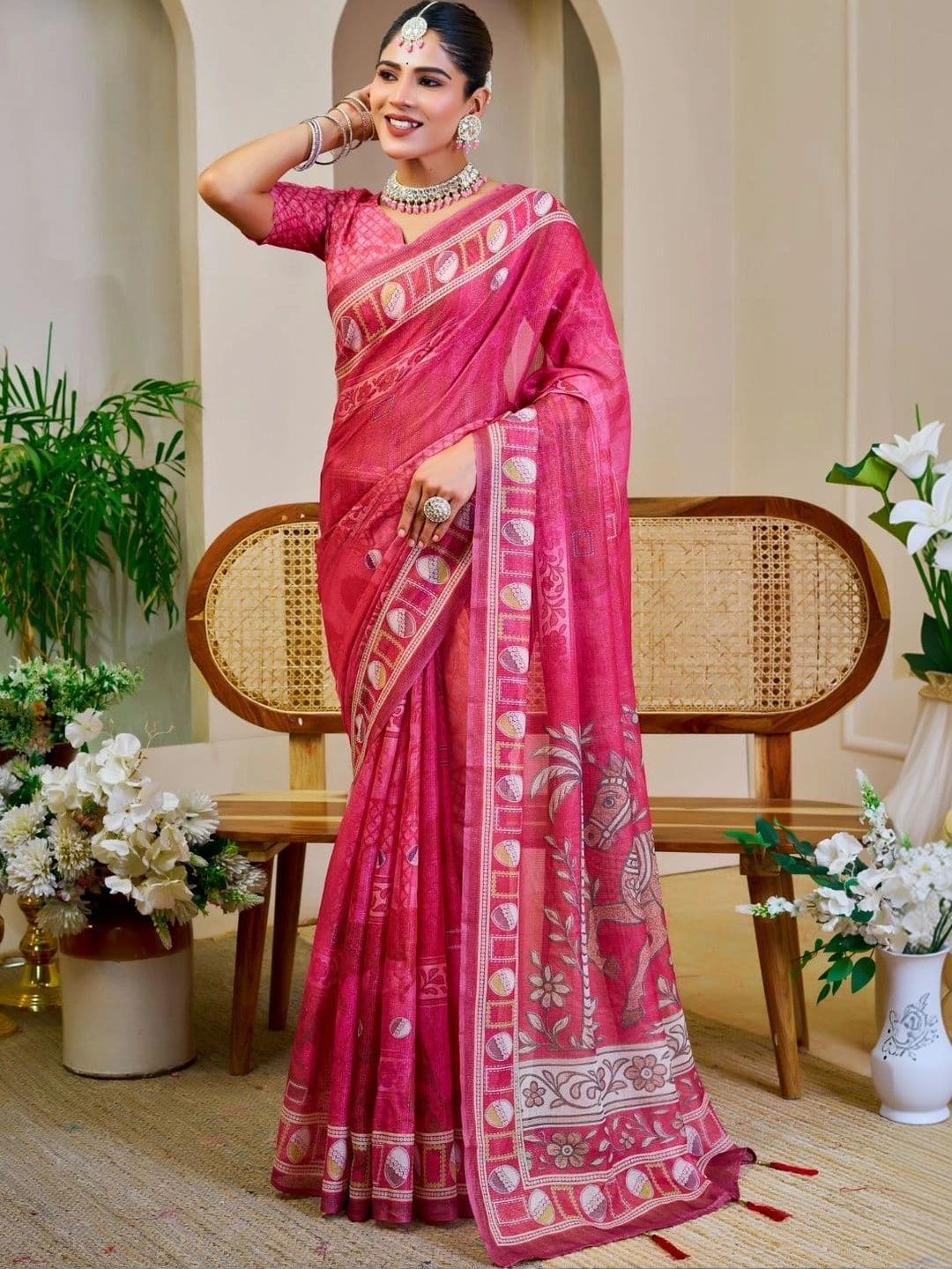 Mitera Tissue Designer Saree thumbnail 5