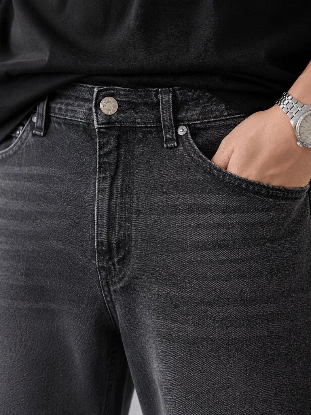 HIGH DENIM Men Straight Fit Mid-Rise Stretchable Jeans thumbnail 2