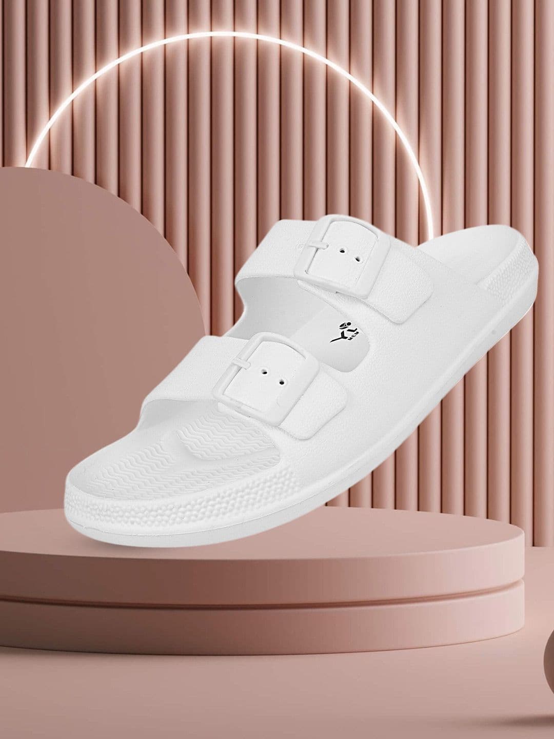 TRV Men Buckle Detailed Slip On Flip Flops thumbnail 6
