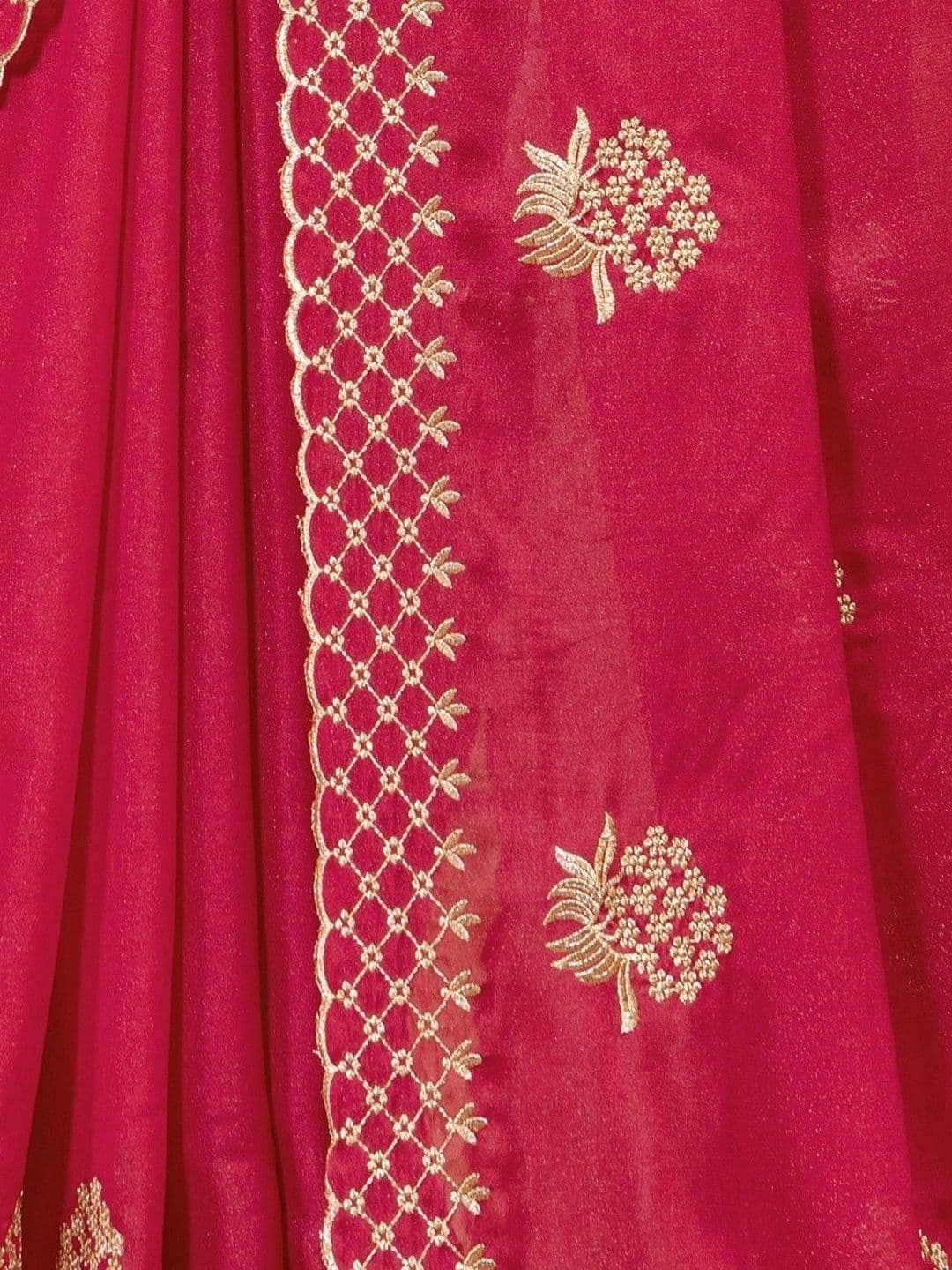Vastra Drape Embellished Embroidered Poly Georgette Saree thumbnail 3