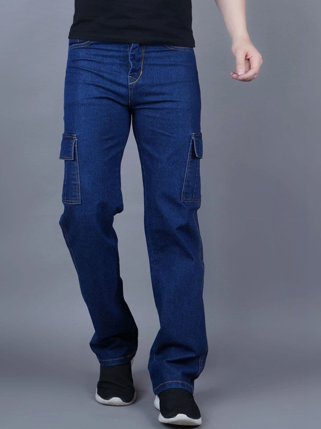 R.Code by The Roadster Life Co. Men Classic Regular Fit Mid-Rise Stretchable Jeans - view 1