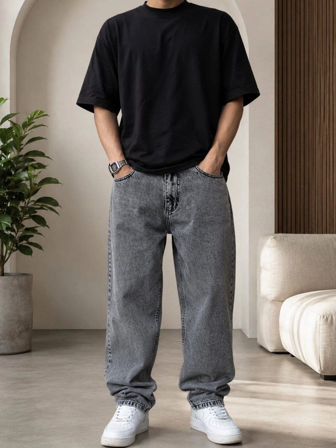 HIGH DENIM Men Straight Fit Mid-Rise Stretchable Jeans - view 1