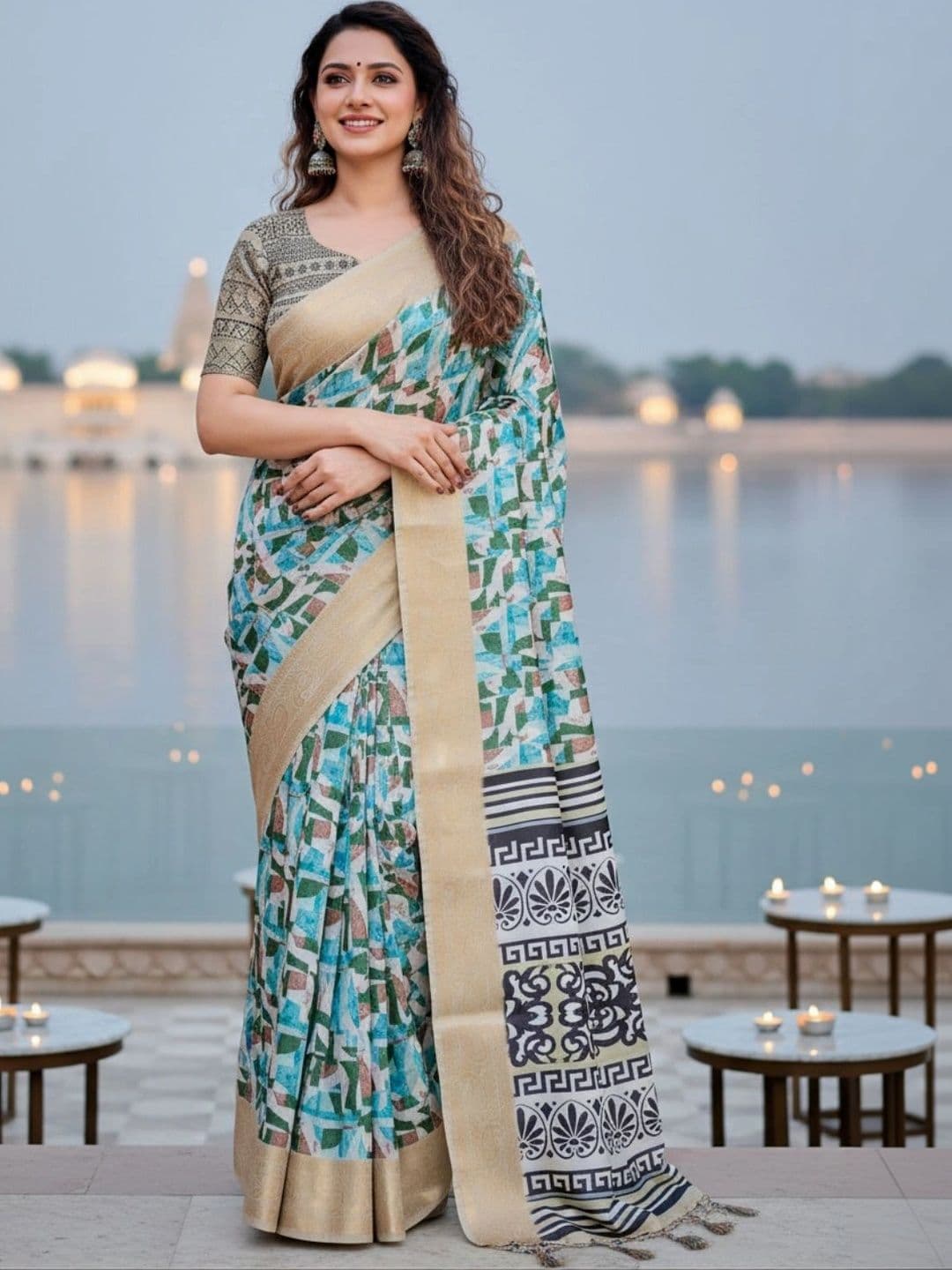 Mitera Silk Blend Designer Saree - view 1