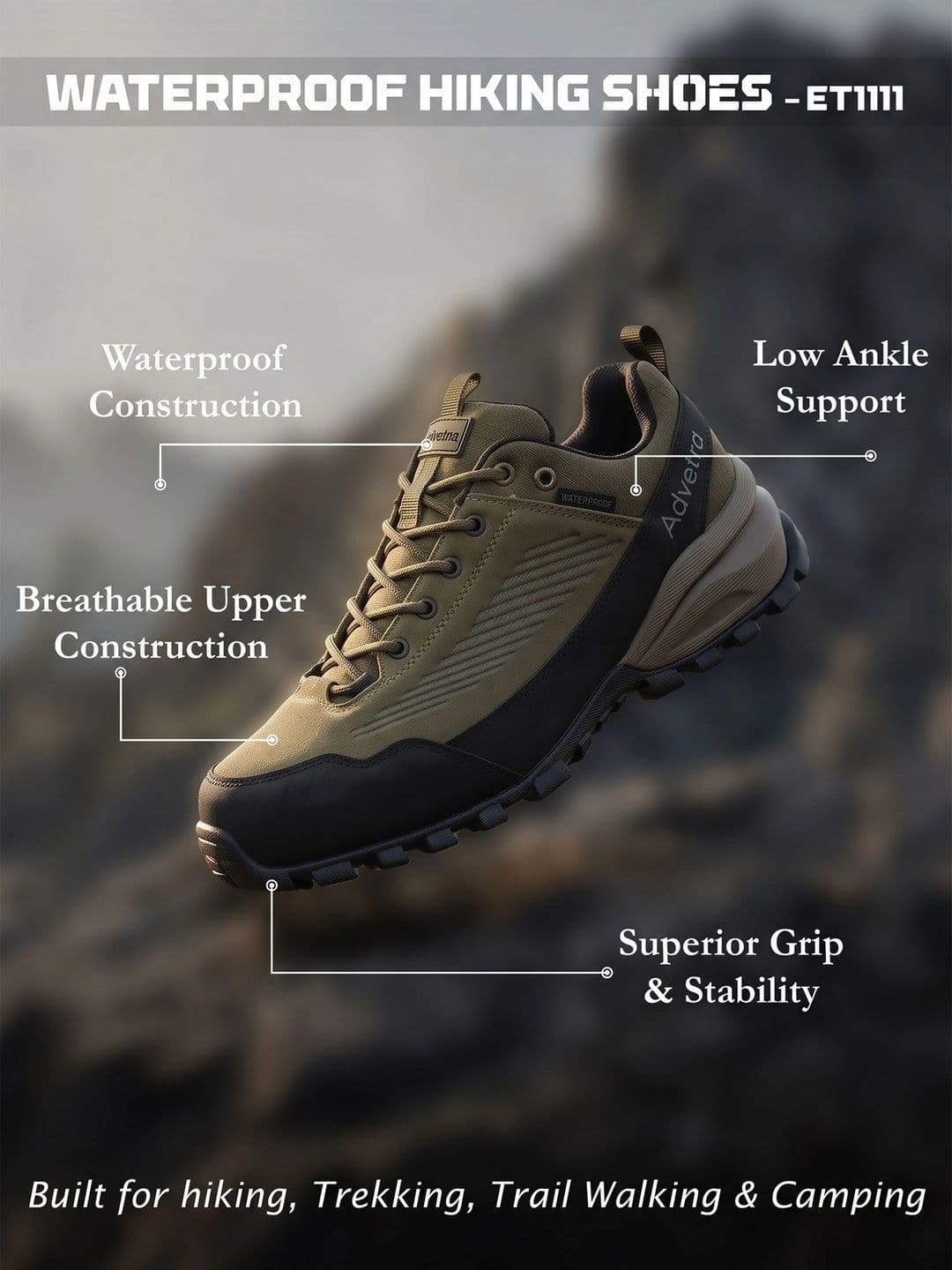 Adventra Sports Men Trekking Shoes thumbnail 6