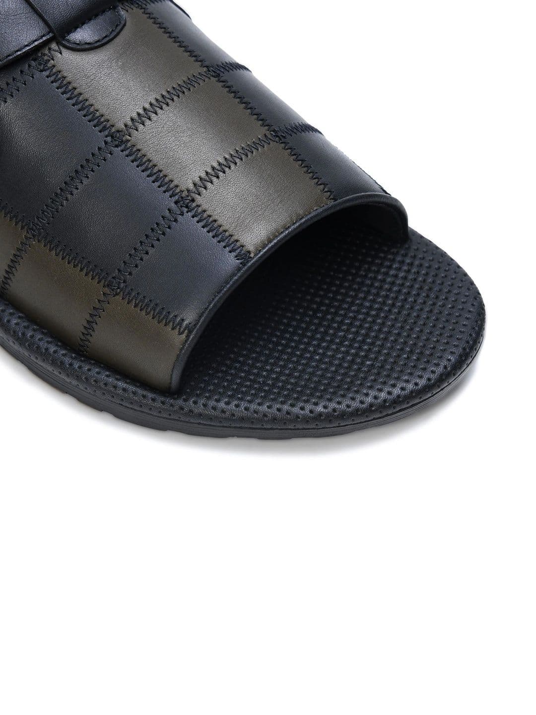 Mardi Gras Men Leather Comfort Sandals thumbnail 3