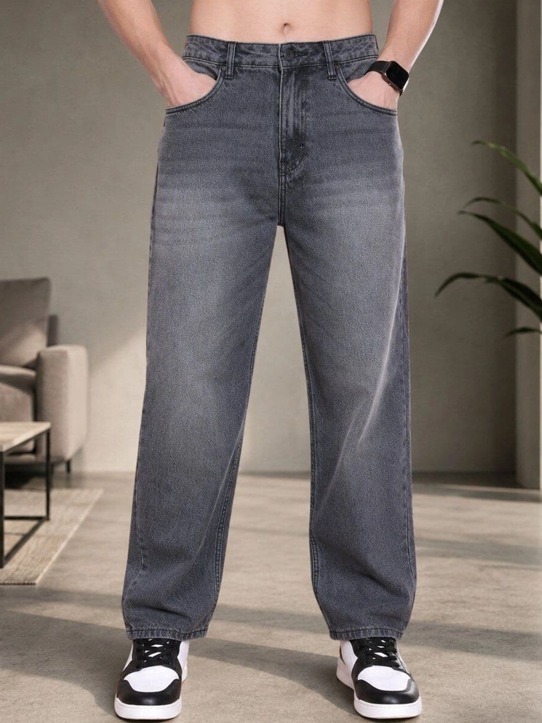 HIGH DENIM Men Straight Fit Mid-Rise Stretchable Jeans - view 1