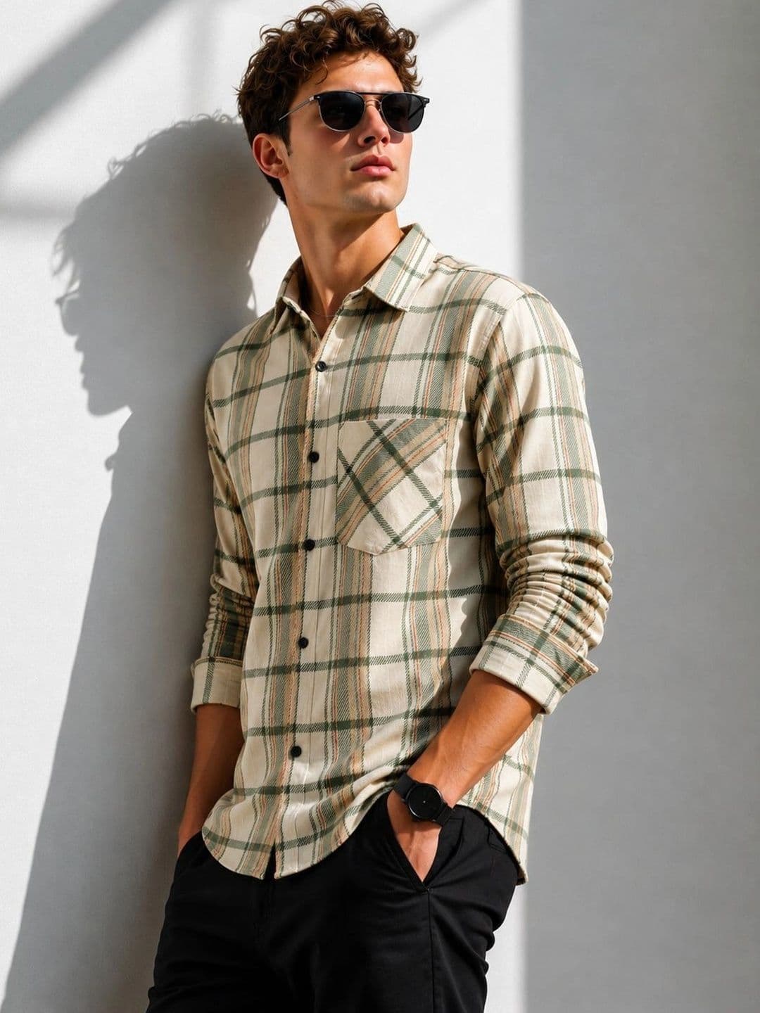 Metronaut Men Comfort Checked Casual Shirt thumbnail 2