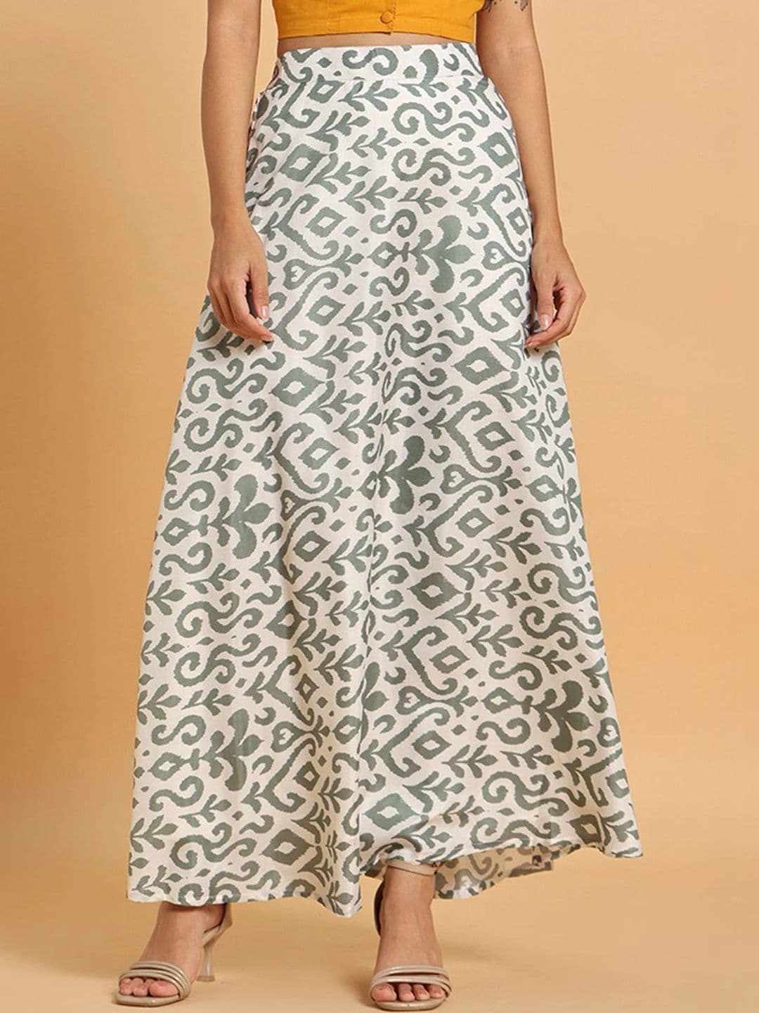Frolic Rolic Women Abstract Maxi A-Line Skirt - view 1