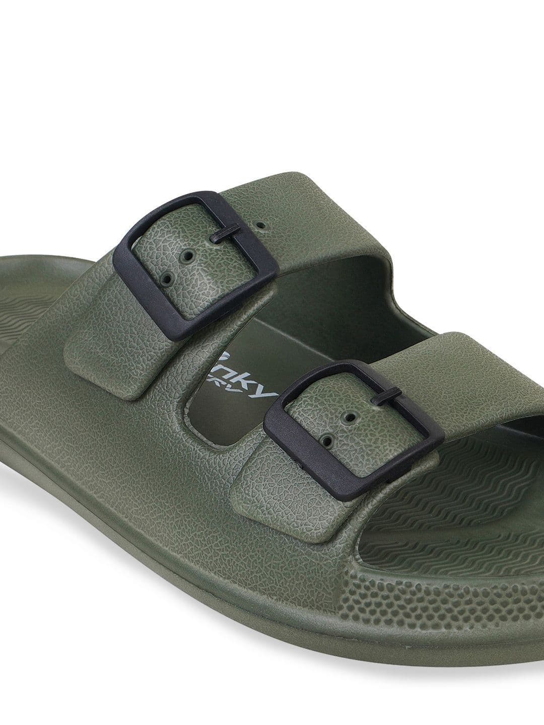 TRV Men Buckle Detailed Slip On Flip Flops thumbnail 7