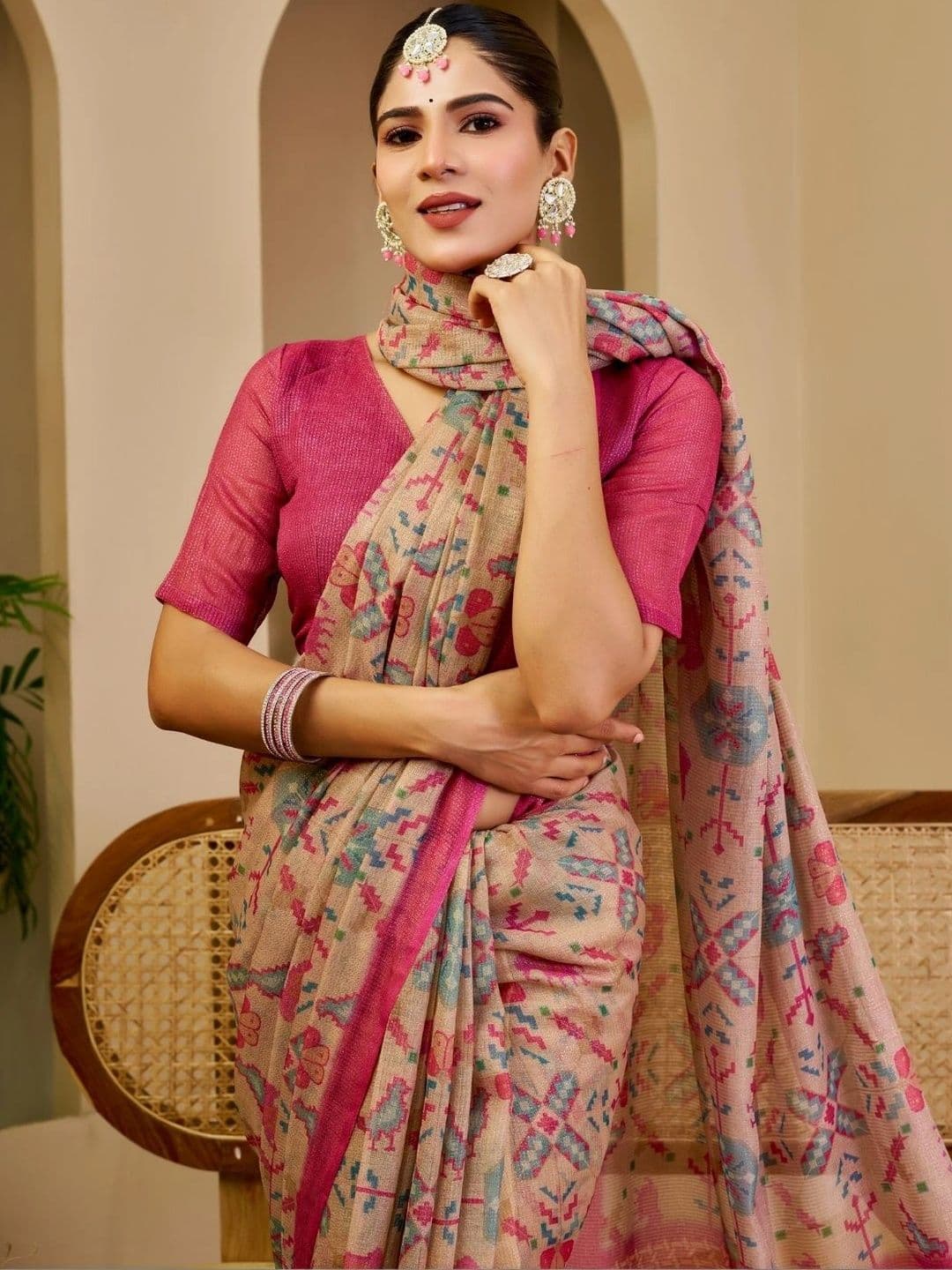 Mitera Tissue Designer Saree thumbnail 2