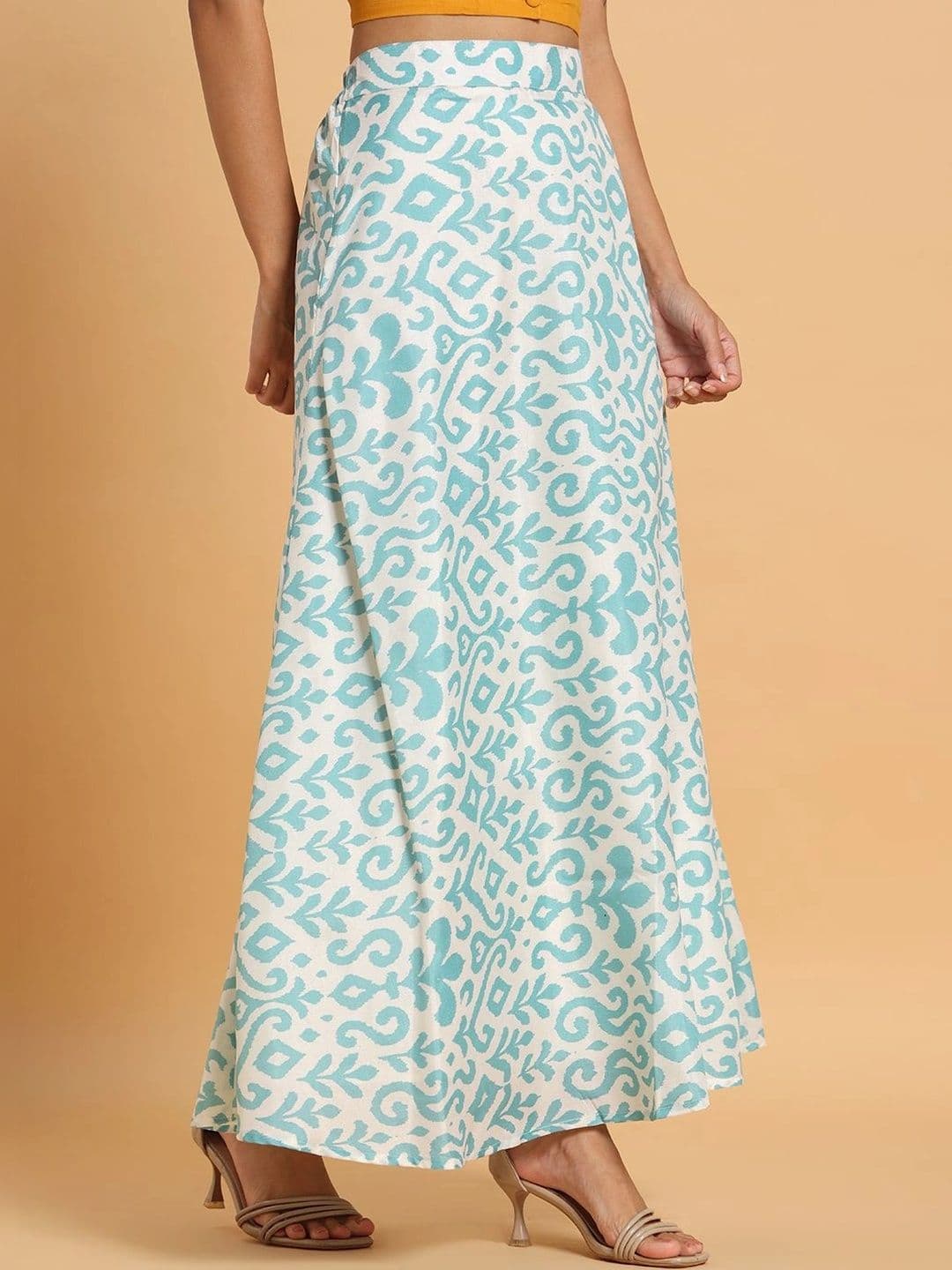 Frolic Rolic Women Abstract Maxi Flared Skirt thumbnail 4