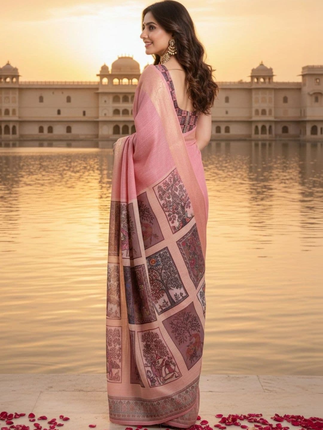 Mitera Zari Silk Blend Designer Saree thumbnail 3