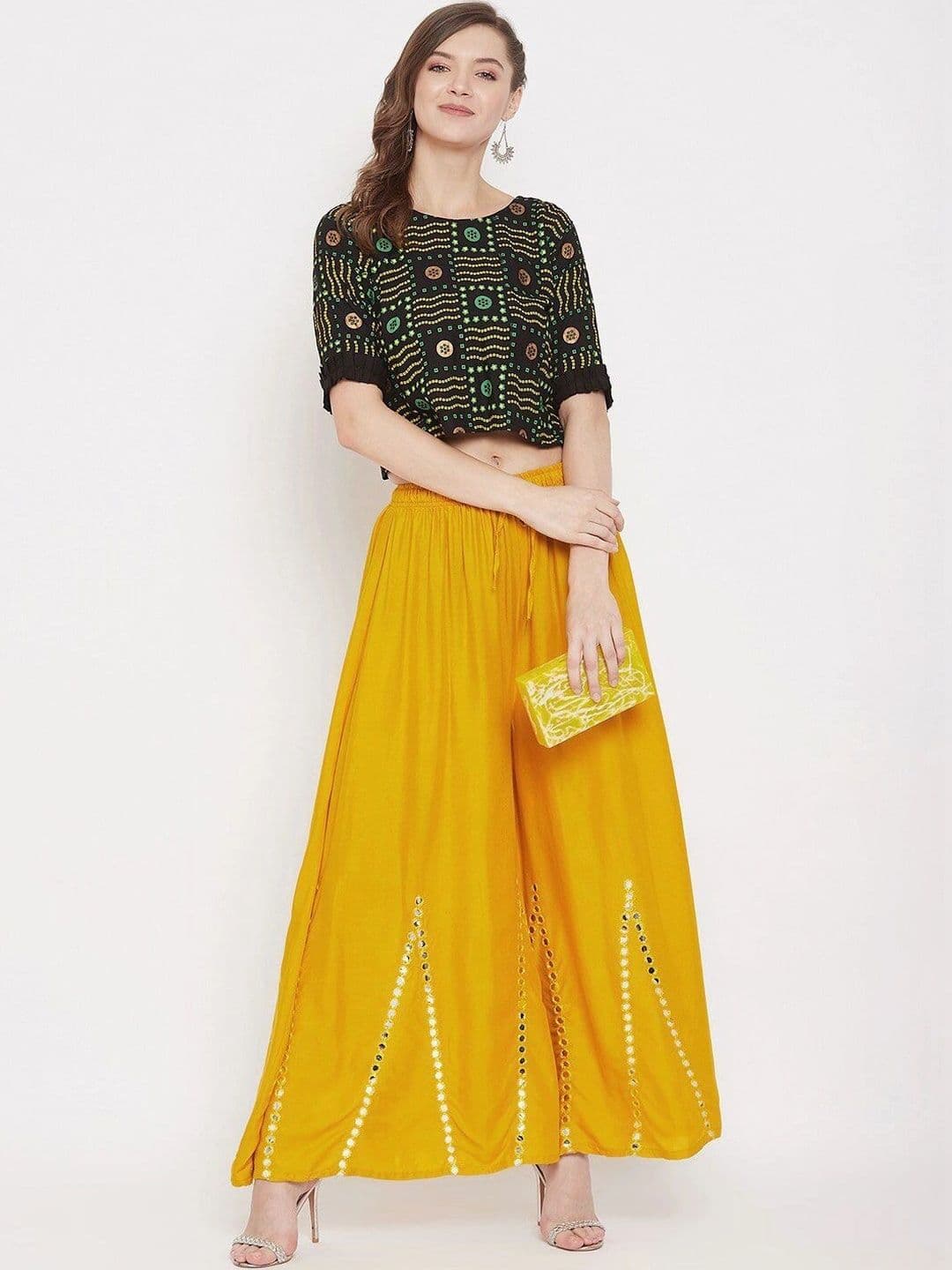 Meyara Women Embellished Knitted Ethnic Palazzos thumbnail 4