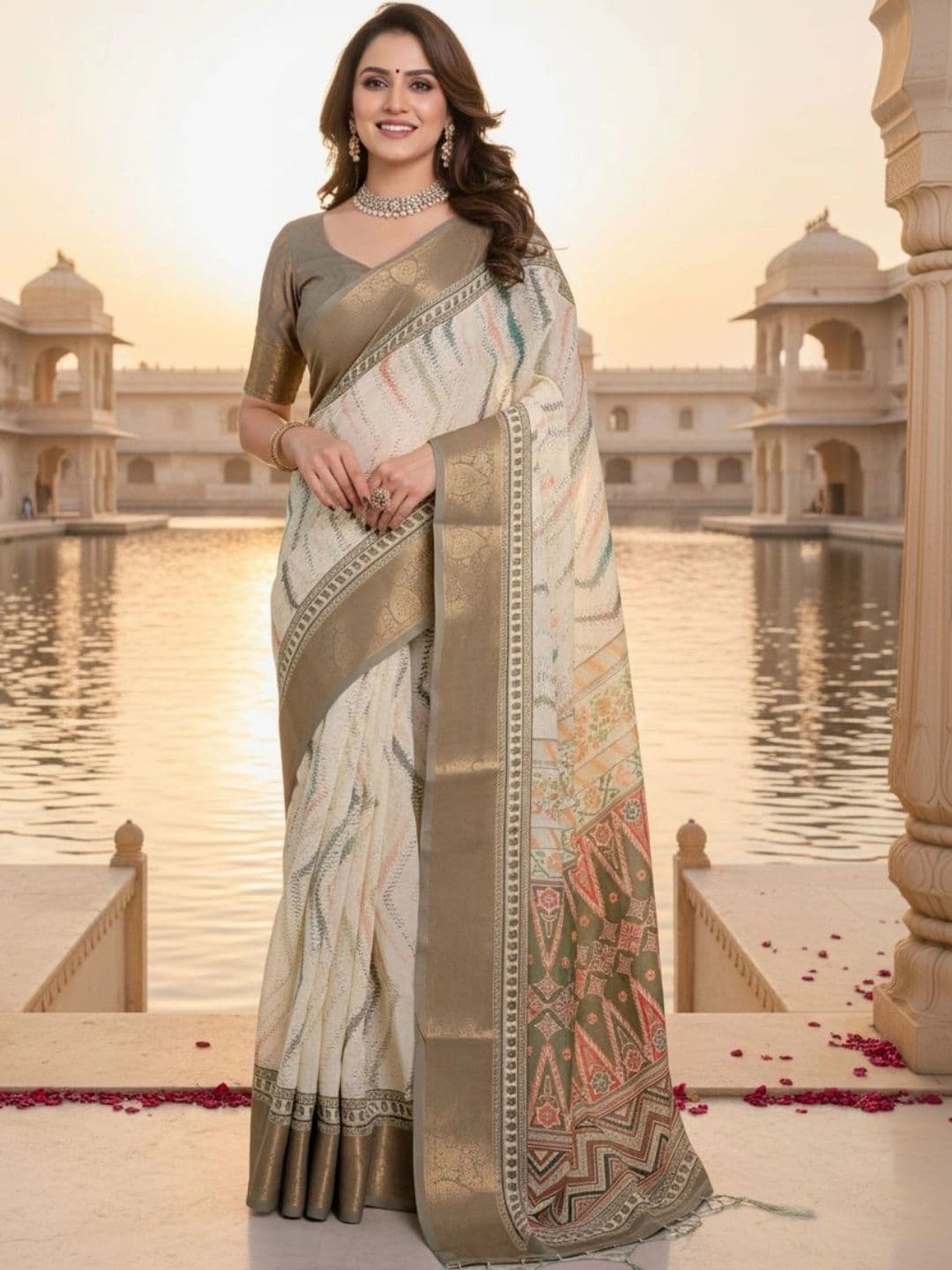 Mitera Silk Blend Designer Saree - view 1