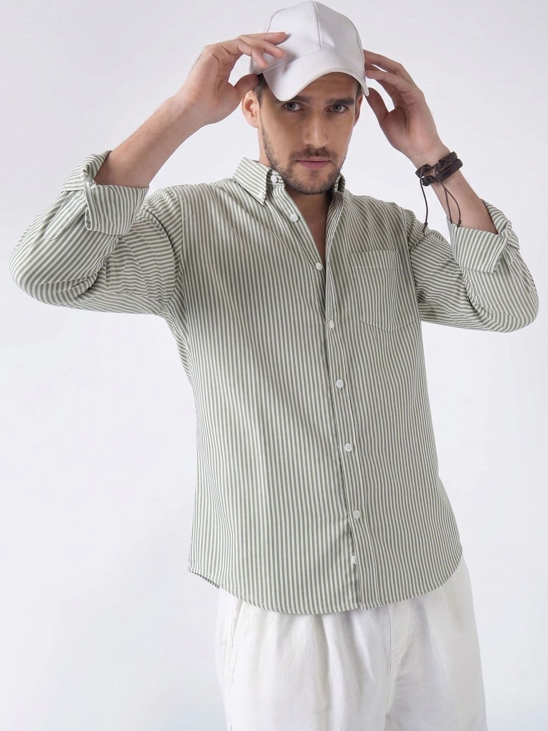 R.Code by The Roadster Life Co. Men Standard Striped Casual Shirt thumbnail 5