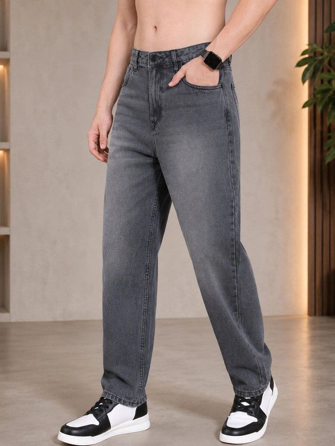 HIGH DENIM Men Straight Fit Mid-Rise Stretchable Jeans thumbnail 2