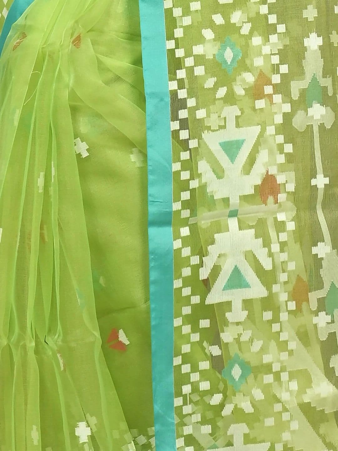 DipDiya Ethnic Motifs Sequinned Handloom Taant Saree thumbnail 5