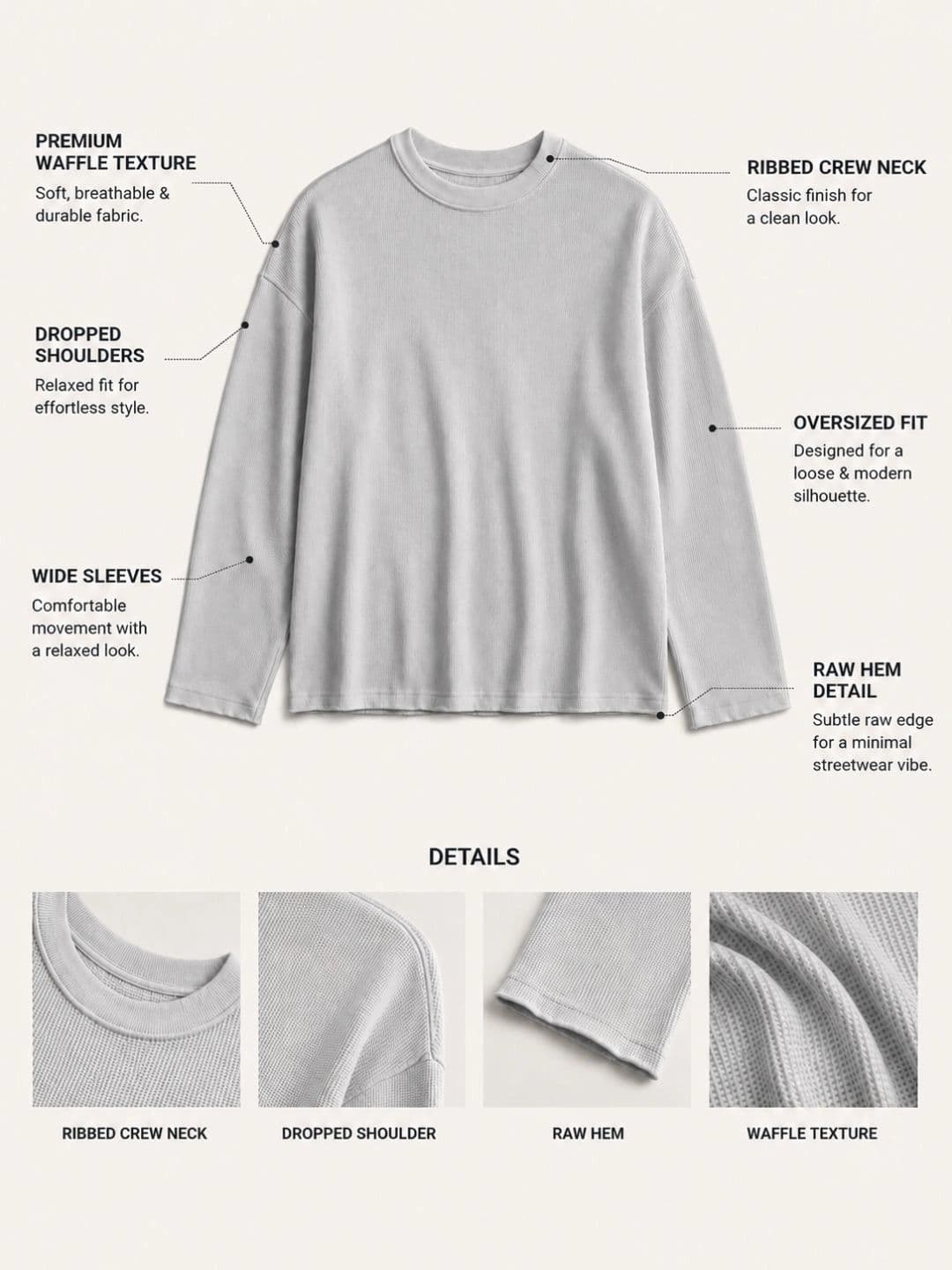 BRAHMOR Men Drop-Shoulder Sleeves Boxy T-shirt thumbnail 4