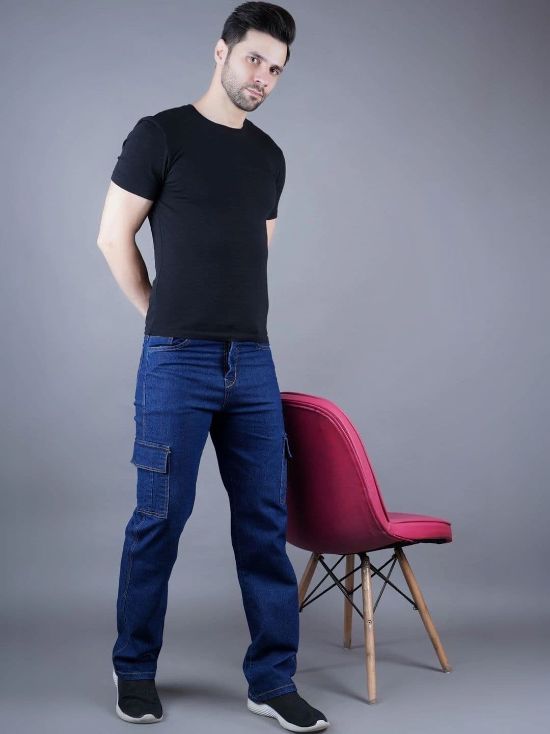R.Code by The Roadster Life Co. Men Classic Regular Fit Mid-Rise Stretchable Jeans thumbnail 4