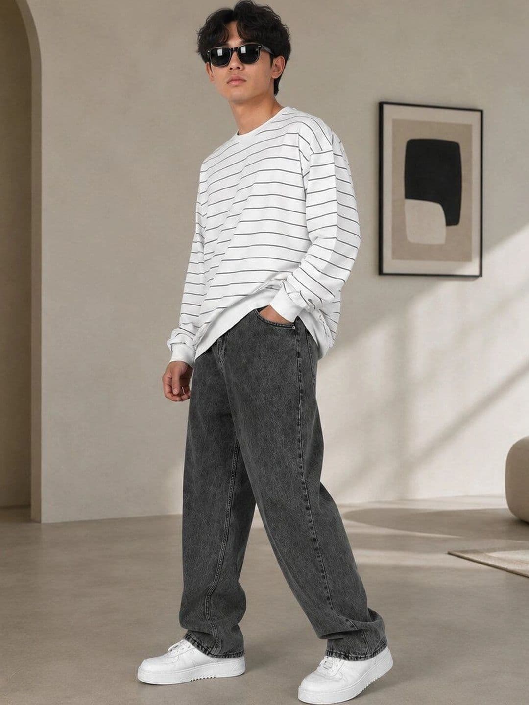 HIGH DENIM Men Straight Fit Mid-Rise Stretchable Jeans thumbnail 2
