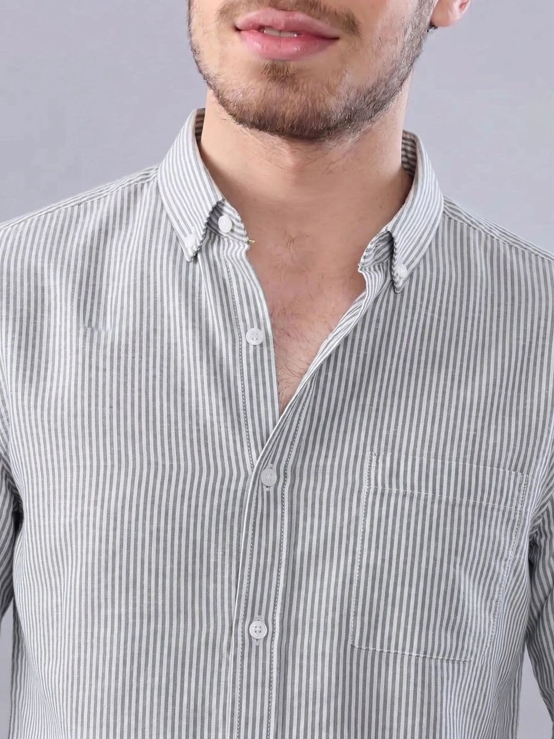 R.Code by The Roadster Life Co. R.Code by The Roadster  Men Life Co. Men Standard Striped Casual Shirt thumbnail 2