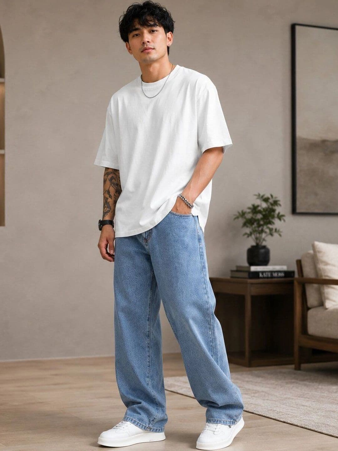 HIGH DENIM Men Straight Fit Mid-Rise Stretchable Jeans thumbnail 2