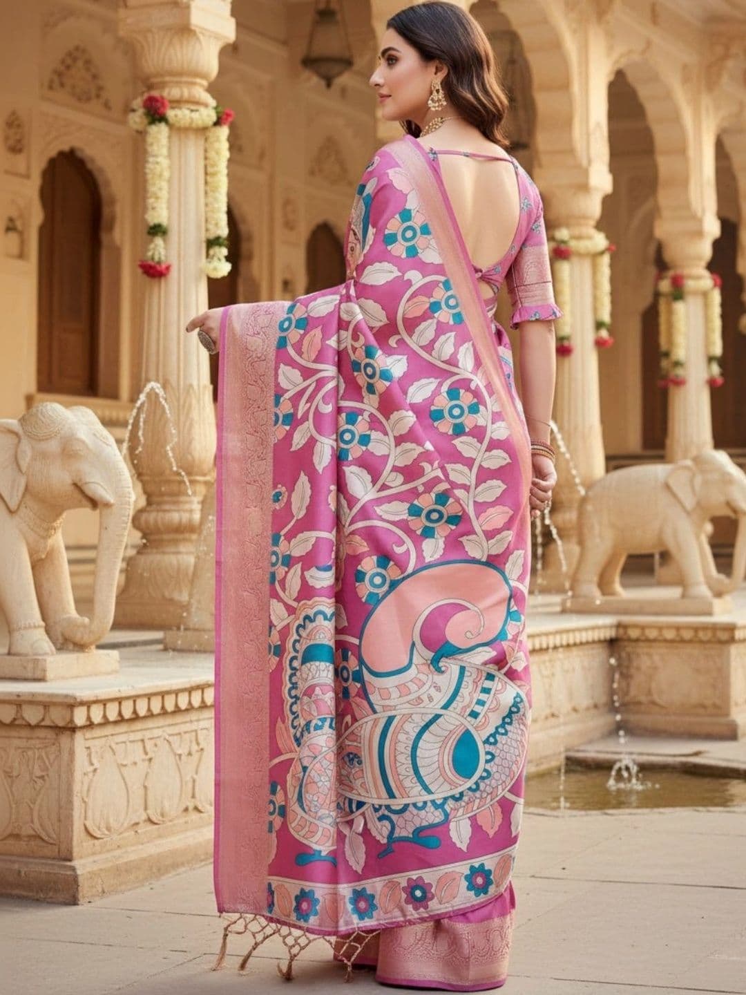 Mitera Paisley Silk Blend Designer Saree thumbnail 2