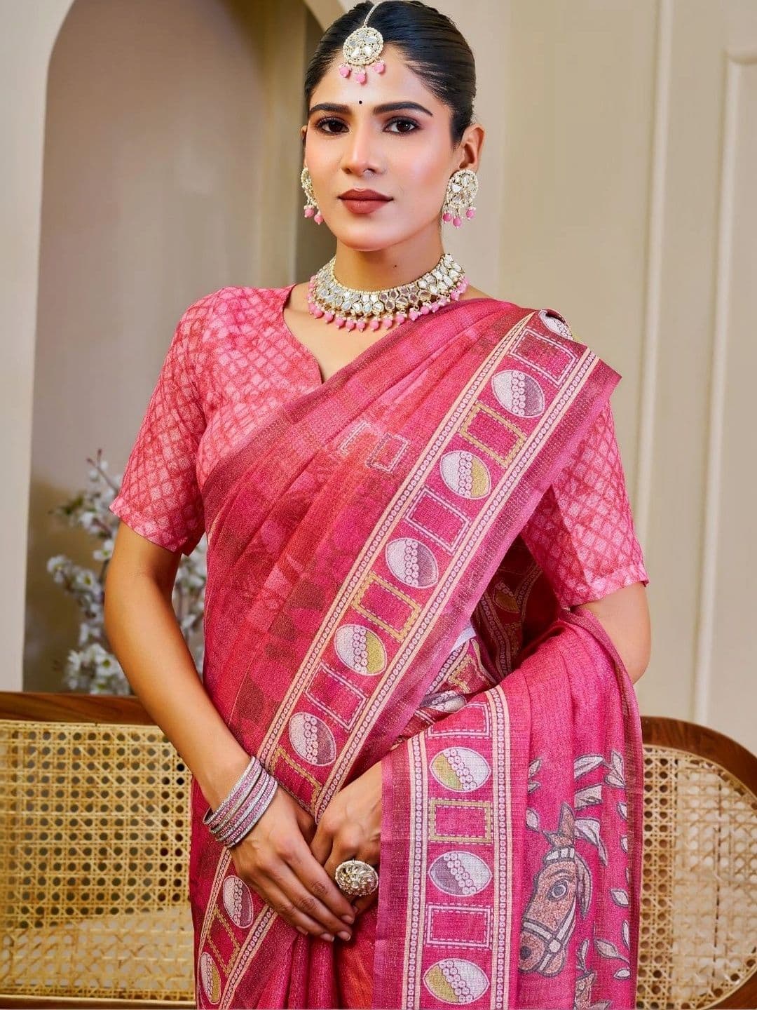 Mitera Tissue Designer Saree thumbnail 6