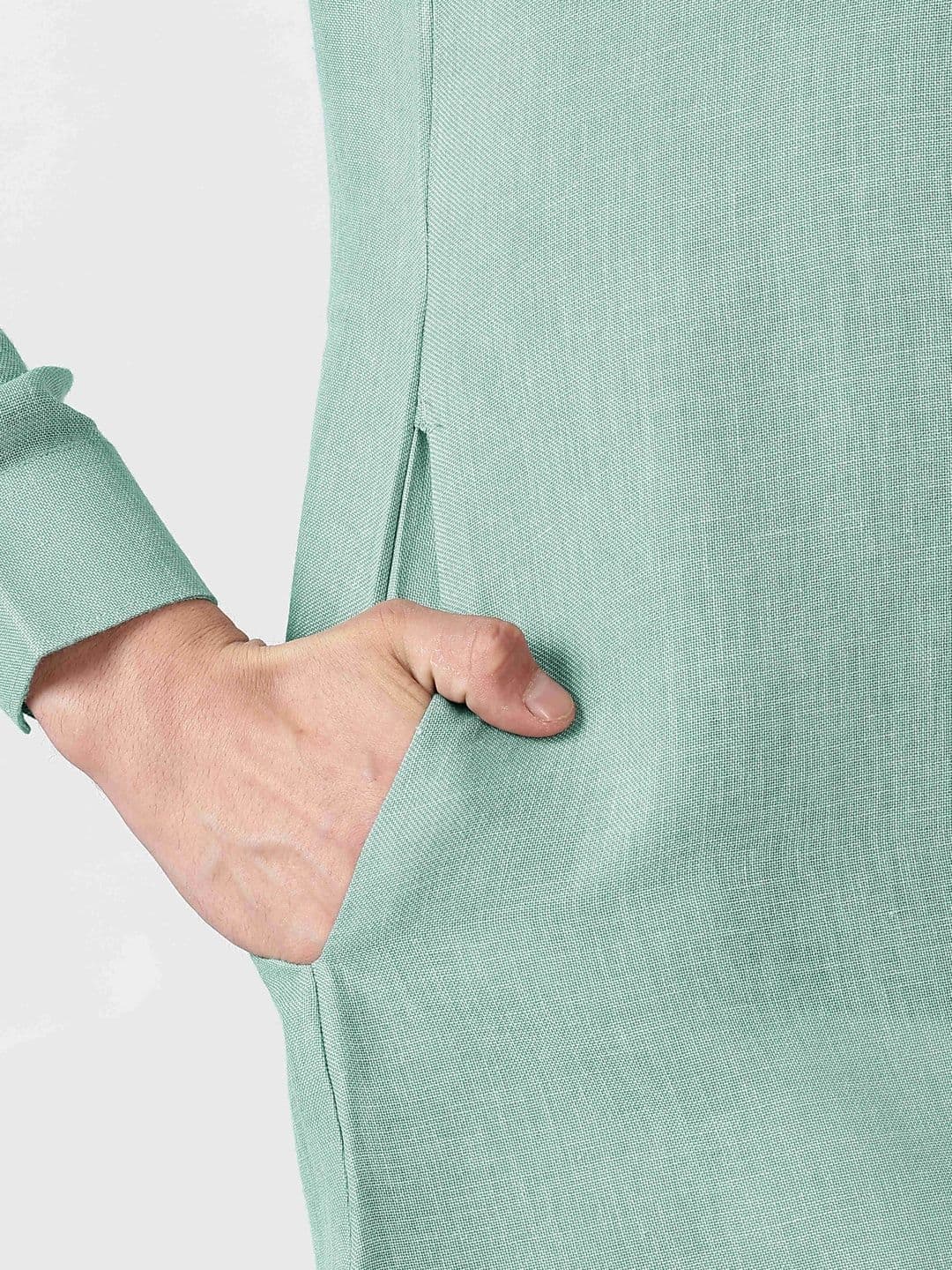 Anouk Men Cotton Linen Long Kurta thumbnail 6