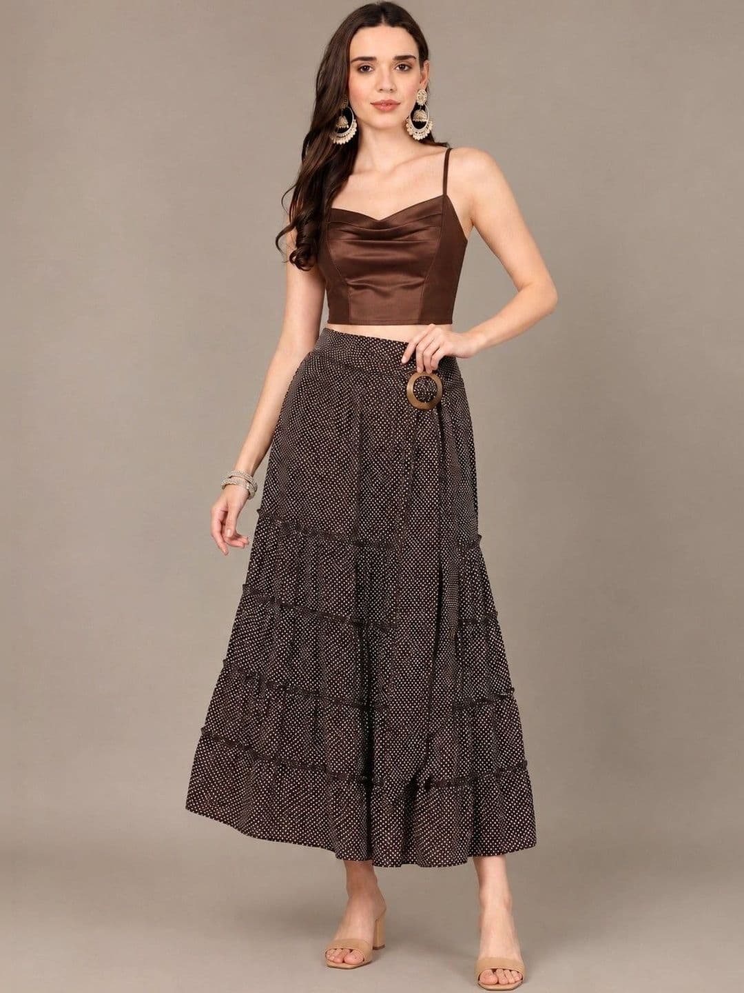 CHIC ELAN Women Crepe Midi Skirts thumbnail 2