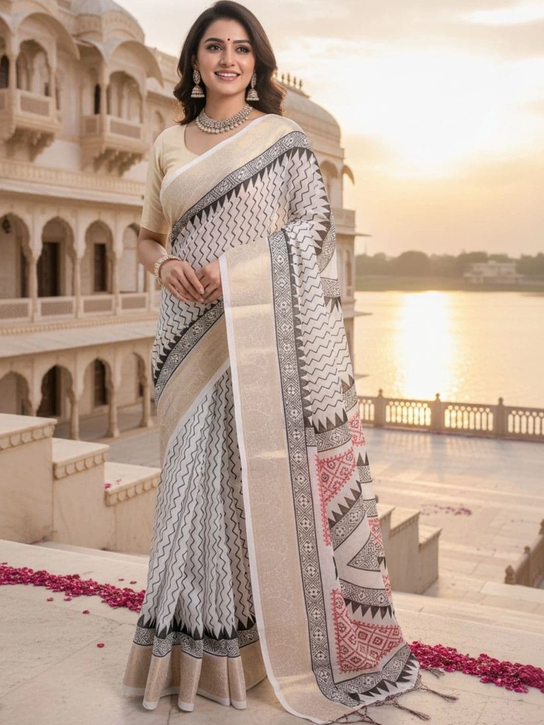 Mitera Silk Blend Designer Saree - view 1