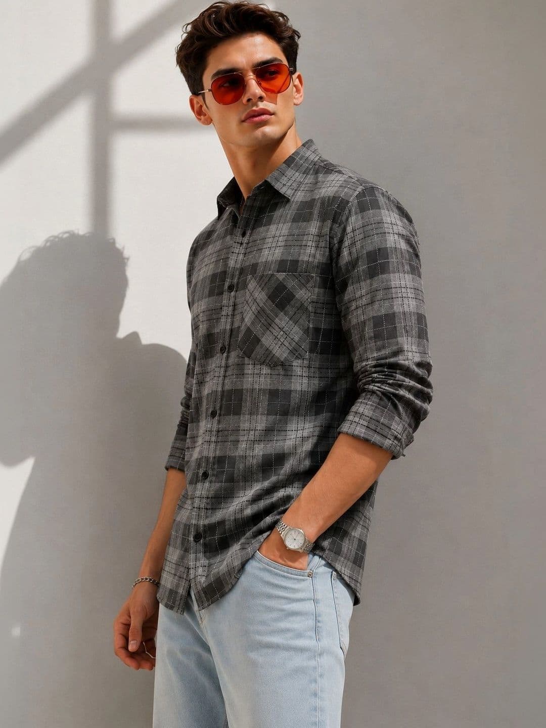 Metronaut Men Comfort Tartan Checks Checked Casual Shirt thumbnail 4