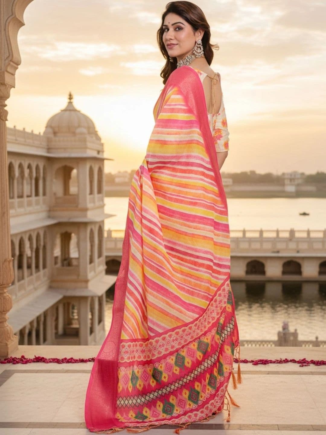 Mitera Silk Blend Designer Saree thumbnail 4