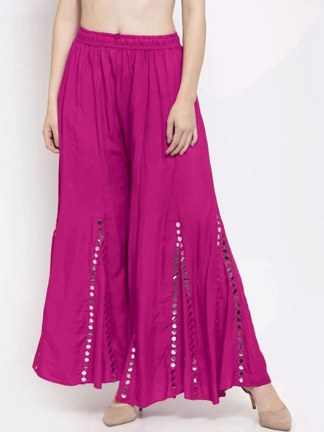Meyara Women Embellished Knitted Ethnic Palazzos thumbnail 2