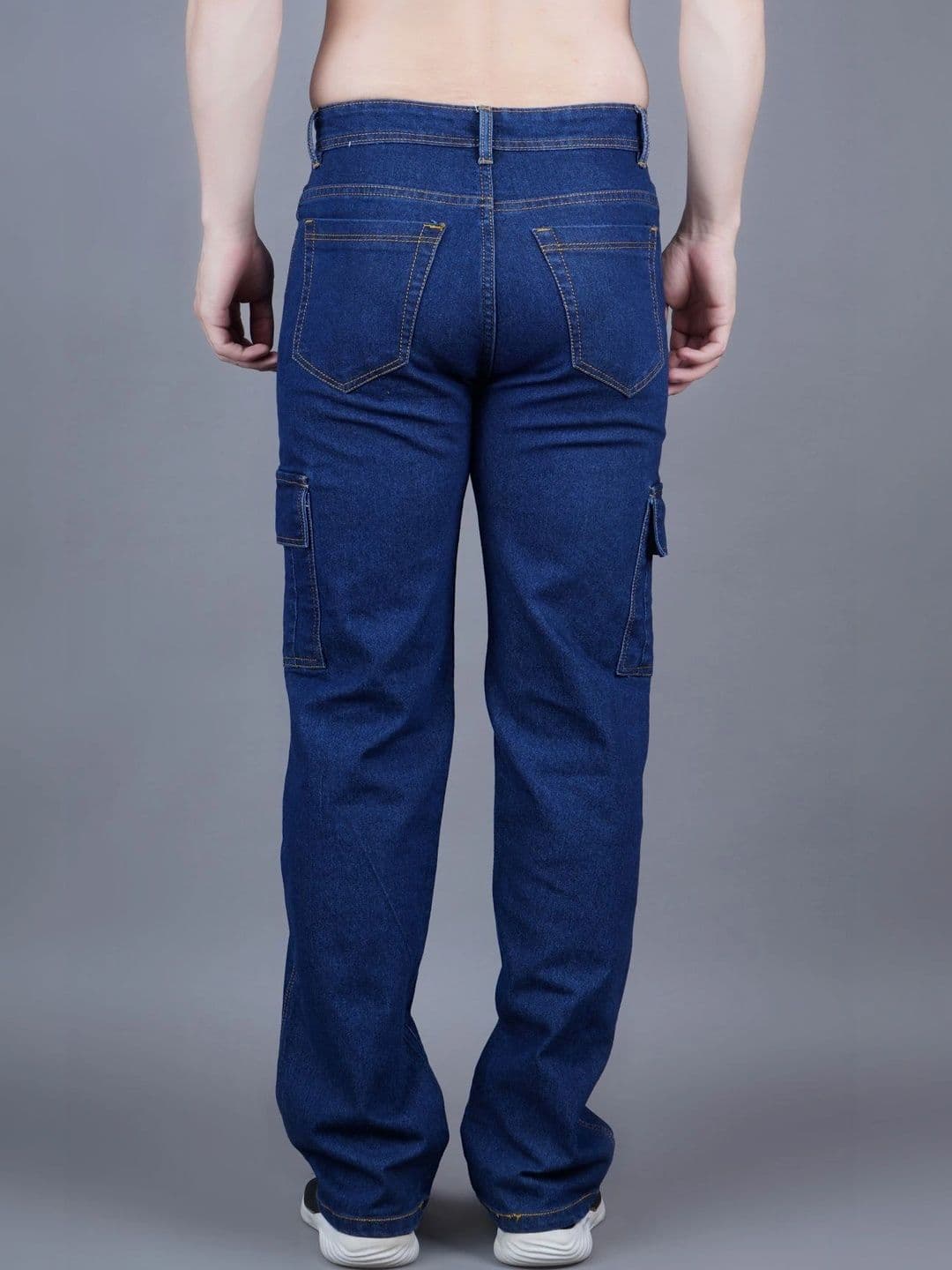 Metronaut Men Classic Regular Fit Mid-Rise Stretchable Cargo Jeans thumbnail 4