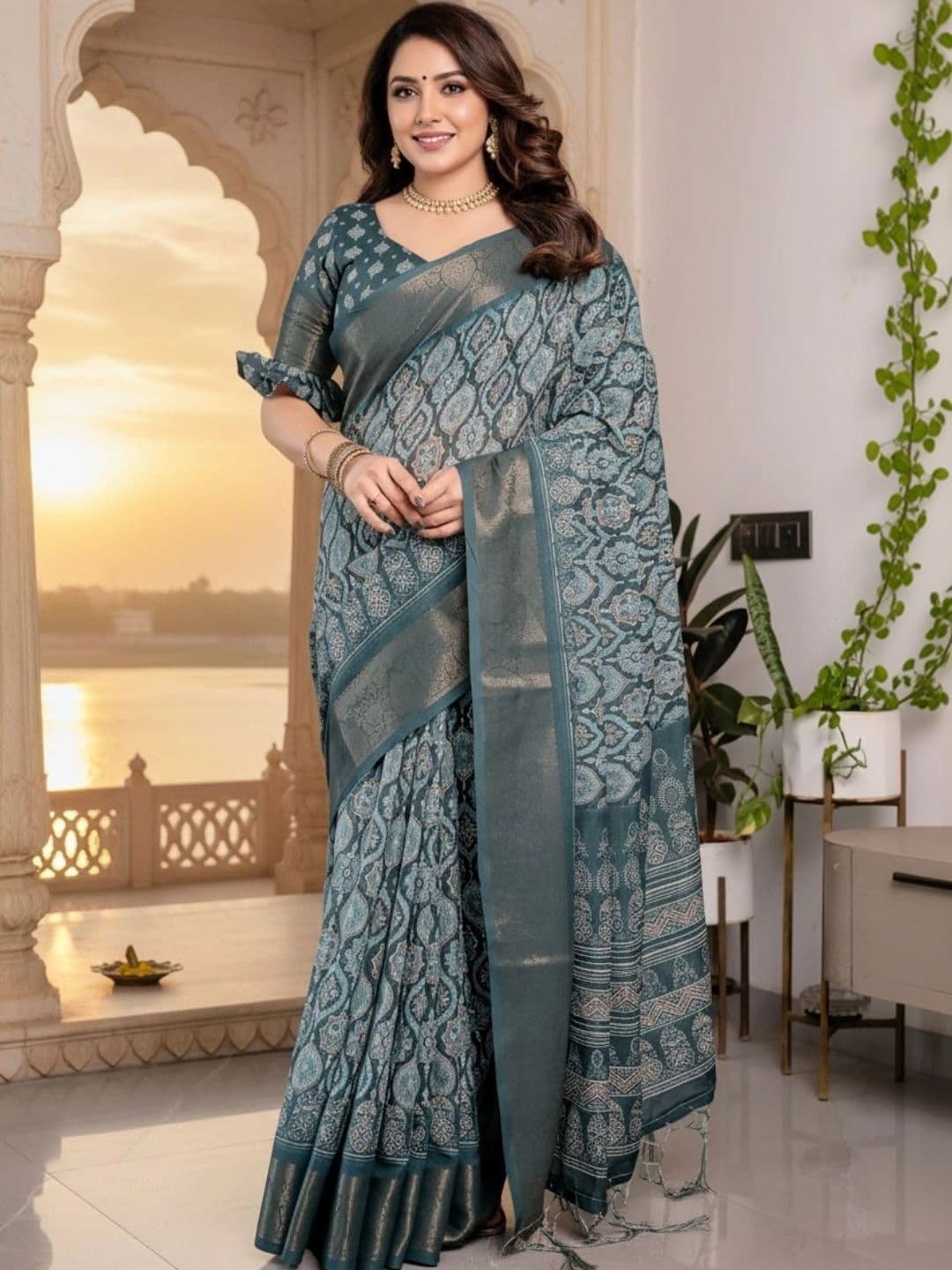 Mitera Silk Blend Designer Saree - view 1