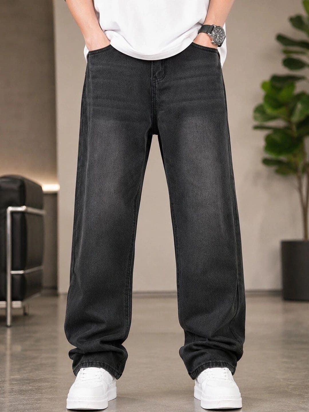 HIGH DENIM Men Straight Fit Mid-Rise Stretchable Jeans - view 1